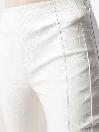 Shop Pinko Slim-fit High-waisted Trousers In White