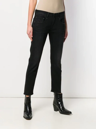 Shop R13 Cropped Slim Jeans In Black