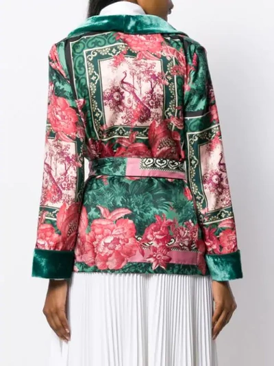 Shop F.r.s For Restless Sleepers Floral-print Smoking Jacket In Green