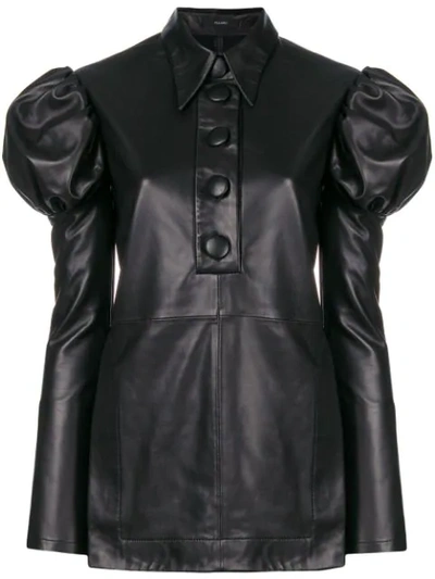 Shop Ellery Breuer Bubble Sleeve Polo - Black