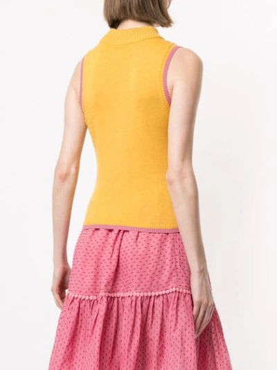 Shop Rachel Gilbert Kendrix Knit Top In Yellow