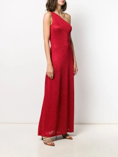 Shop Missoni One-shoulder Gown In Red