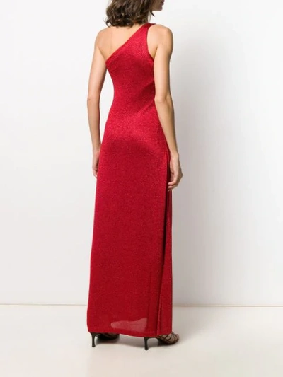 Shop Missoni One-shoulder Gown In Red