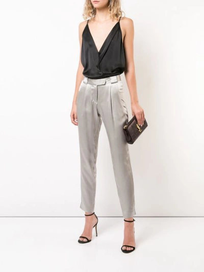 Shop Michelle Mason Tailored Cropped Trousers - Grey