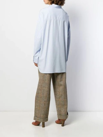 Shop R13 Oversized Shirt In Blue