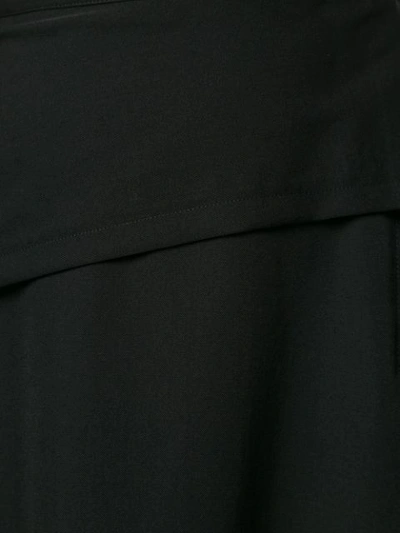 Shop Yohji Yamamoto Draped Asymmetric Hem Skirt In Black