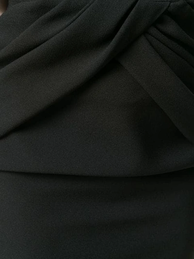 Saint Laurent Draped Crepe Mini Skirt In Black