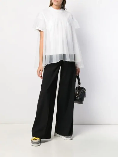 WIDE LEG PLEATED TROUSERS