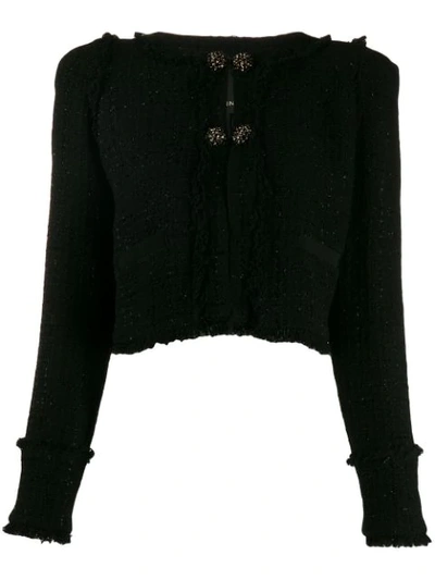 Shop Pinko Double Button Jacket In Black