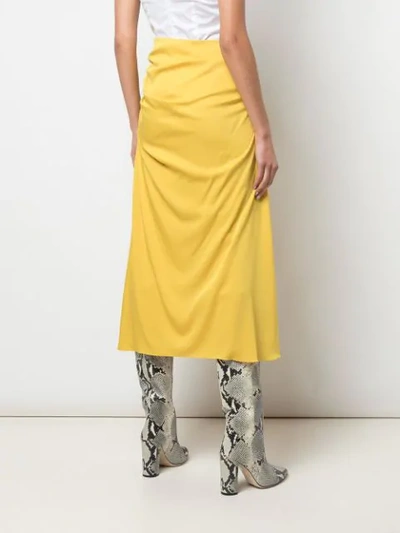 Shop Theory Ruched Style Skirt In Yellow