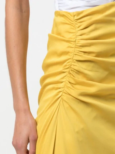 Shop Theory Ruched Style Skirt In Yellow