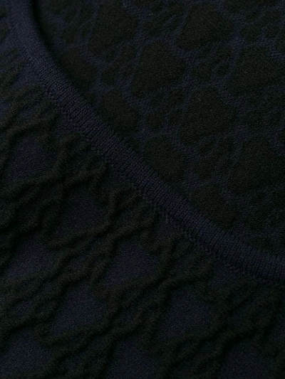 Shop Antonino Valenti Sleeveless Flared Dress In Black/blue