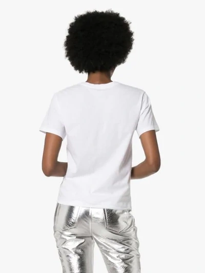 Shop Saint Laurent Logo-print T-shirt In White