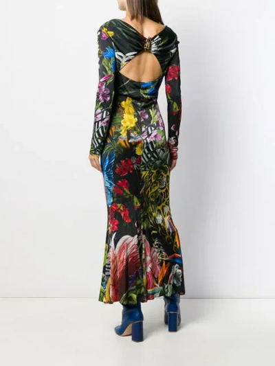 Shop Roberto Cavalli 'paradise Found' Kleid In 09000 Multicolor