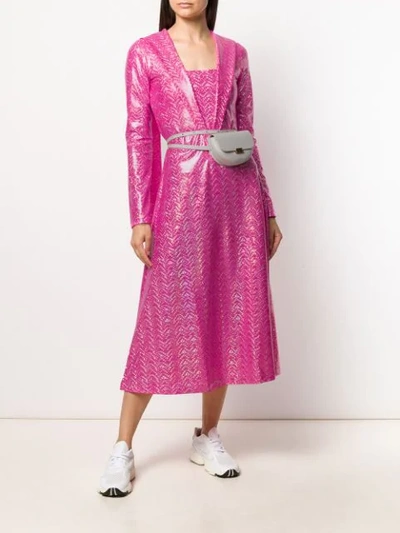 Shop Saks Potts Shimmer Dotted Dress In Pink