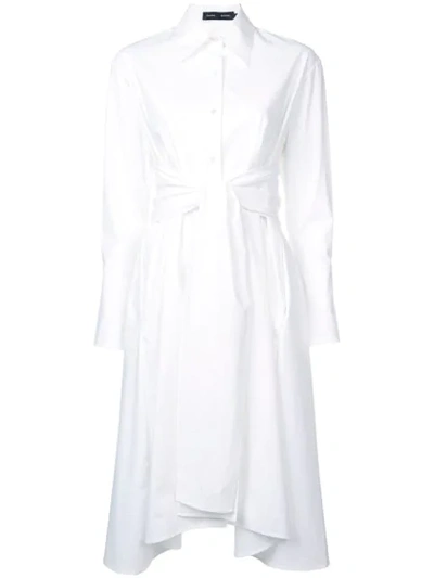 Shop Proenza Schouler Poplin Wrap Dress - White