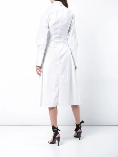 Shop Proenza Schouler Poplin Wrap Dress - White