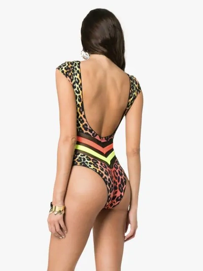 Shop Agent Provocateur Zenaya Leopard Print Swimsuit In Multicolour