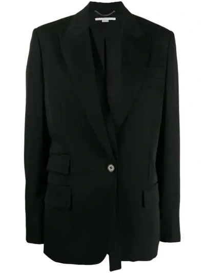 Shop Stella Mccartney Strap Detail Blazer In Black