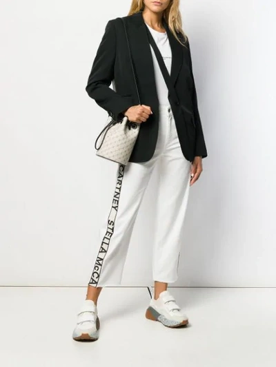 Shop Stella Mccartney Strap Detail Blazer In Black