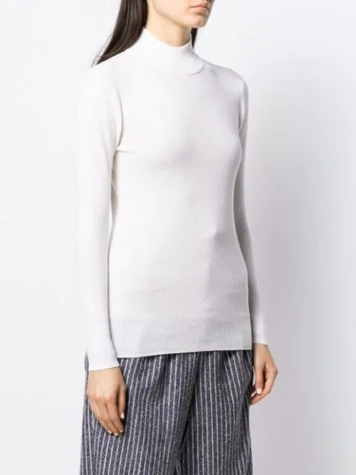 Shop Iro Hydra Turtleneck Sweater In Whi11 Cloudy White