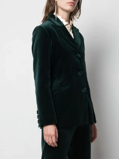 Shop Alexa Chung Single-breasted Jacket In Green