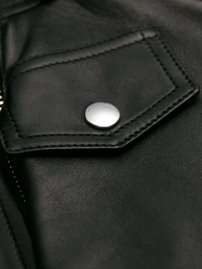 Shop Alexander Mcqueen Ruffled Asymmetric Jacket In Black