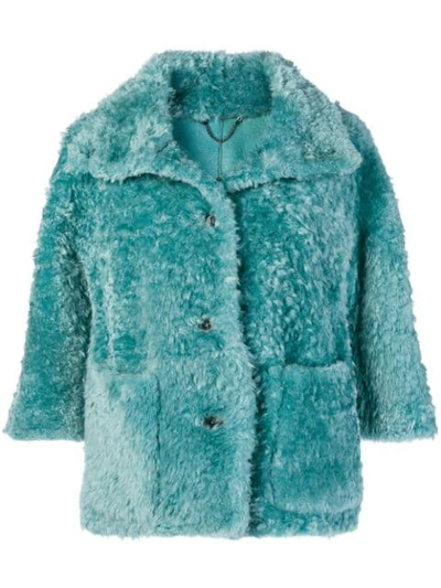 Shop Desa 1972 Short Fur Coat - Green
