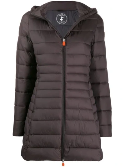 Shop Save The Duck Quilted Zip-front Jacket In Grey