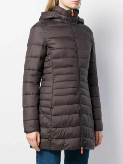 Shop Save The Duck Quilted Zip-front Jacket In Grey