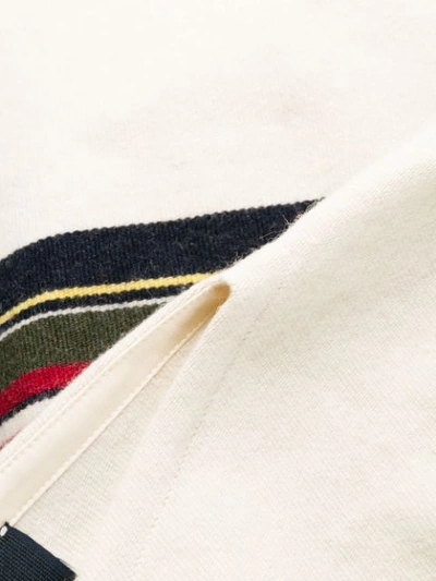Shop Jacquemus Striped Poncho Coat In Neutrals