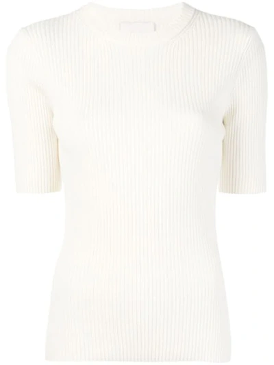 Shop 3.1 Phillip Lim / フィリップ リム 3.1 Phillip Lim Ribbed Crewneck Sweater - White