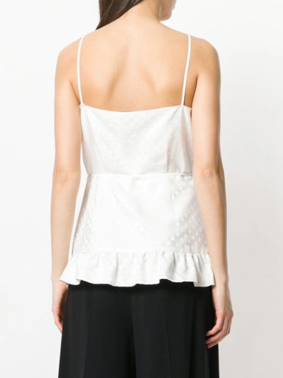 Shop Racil Polka Dotted Flared Top In White