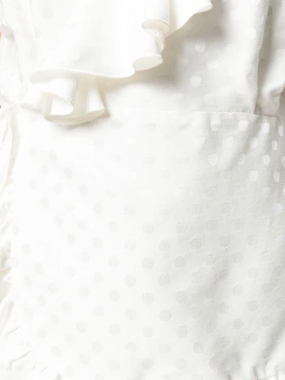 Shop Racil Polka Dotted Flared Top In White