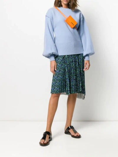 Shop Jw Anderson Layered Sleeves Jumper In Blue