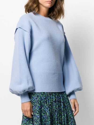 Shop Jw Anderson Layered Sleeves Jumper In Blue