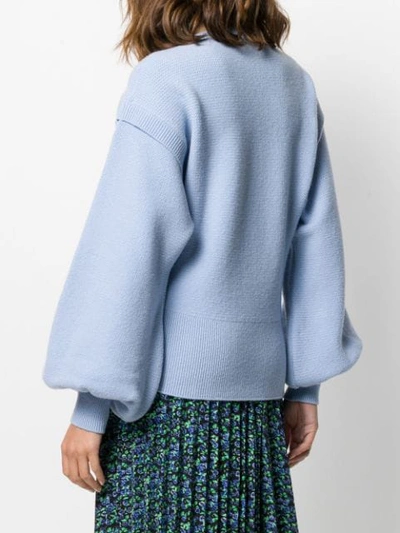 Shop Jw Anderson Layered Sleeves Jumper In Blue