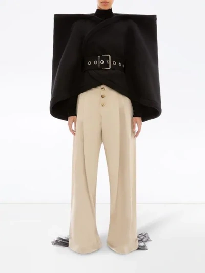 Shop Jw Anderson Wrap Structured Cape In Black