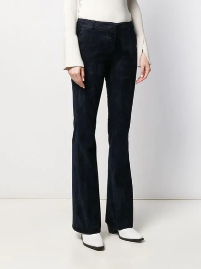 Shop Kiltie Bootcut Trousers In Blue