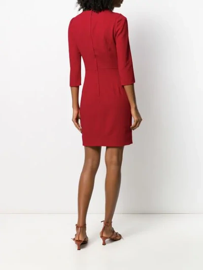 Shop Dolce & Gabbana Fitted Mini Dress In Red