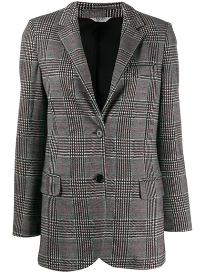 Shop Liu •jo Checked Blazer In Black