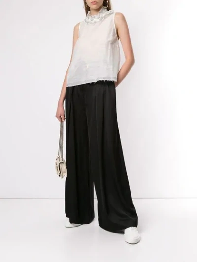 Shop Aje Belted Palazzo Pants In Black