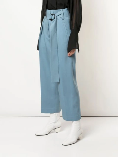 Shop Petar Petrov Hayes High Waisted Tailored Trousers In Blue