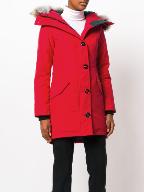 Canada Goose Rossclair Genuine Coyote Fur Trim Down Parka In 11 Red