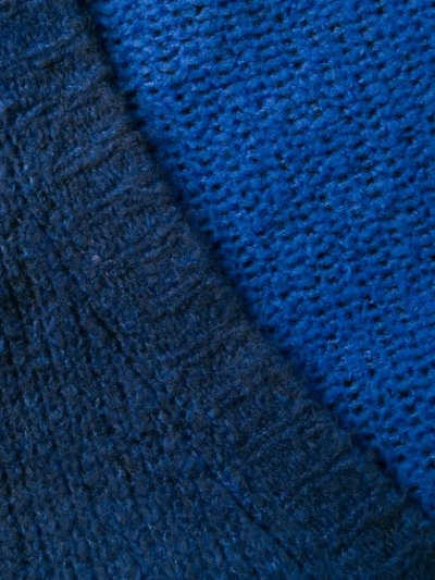 Shop Avant Toi Fine Knit Cardigan In Blue