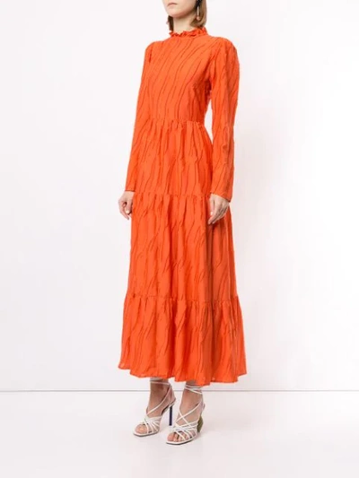 Shop Stine Goya Judy High Neck Dress In 1346 Red Orange