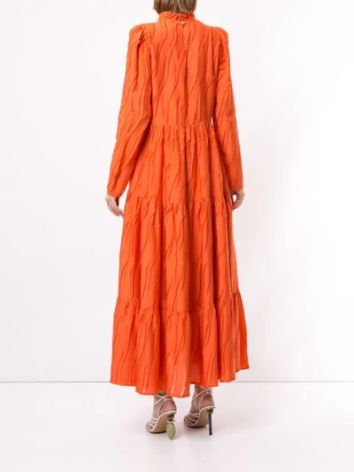 Shop Stine Goya Judy High Neck Dress In 1346 Red Orange