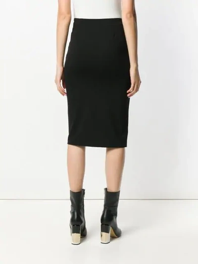 Shop P.a.r.o.s.h Midi Pencil Skirt In Black