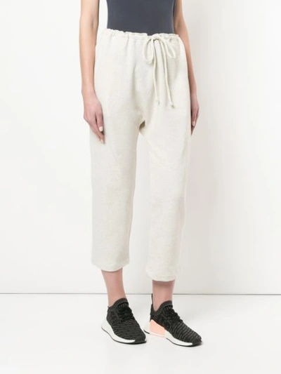 Shop The Upside Cropped Sweatpants In Neutrals