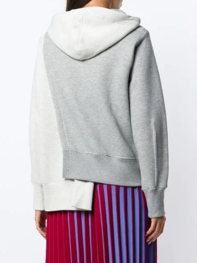 Shop Sacai Asymmetric Sweater In Grey